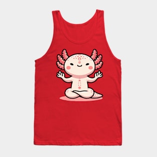 yoga axolotl meditating Tank Top